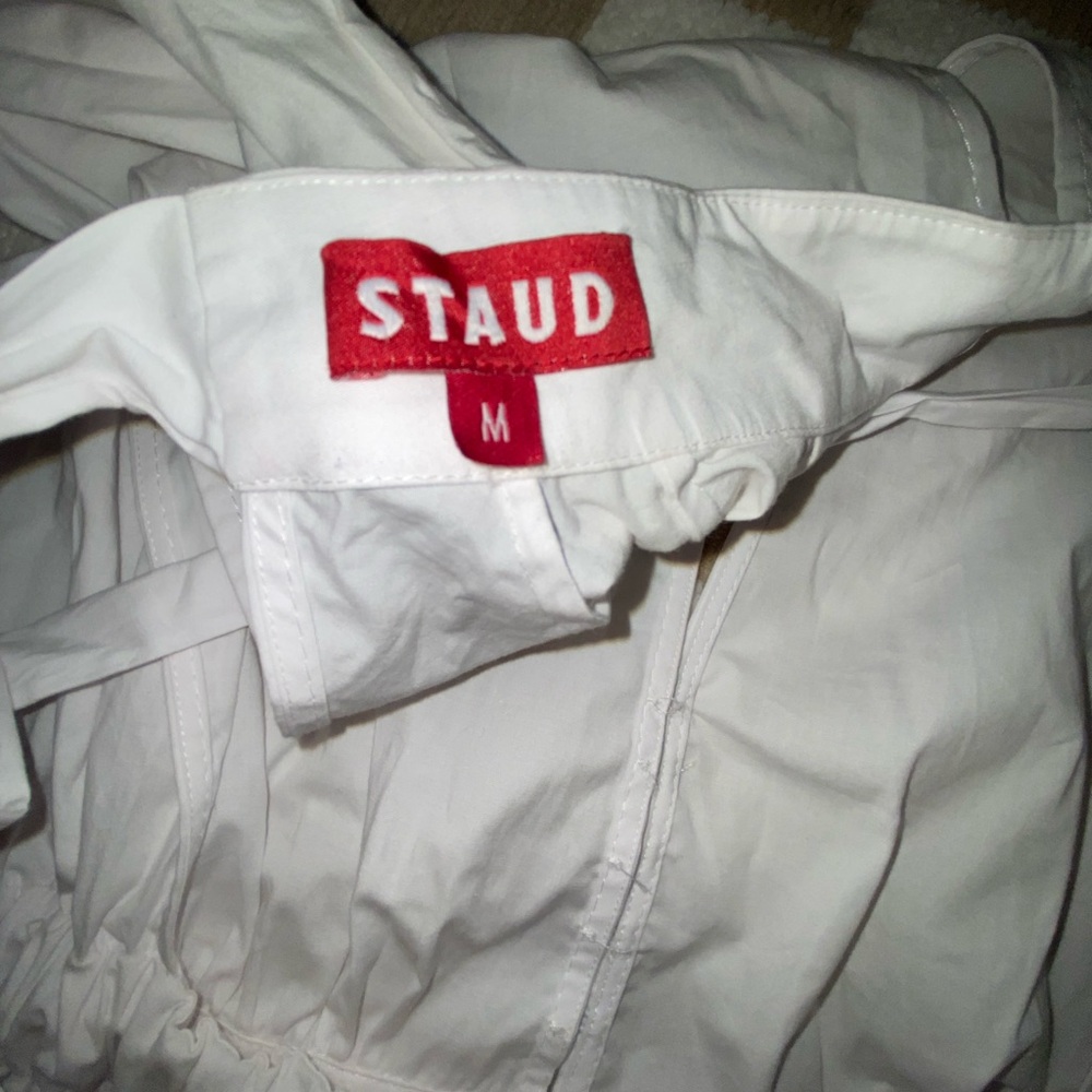 STAUD White Peplum Long-Sleeve Blouse - Picture 9 of 12